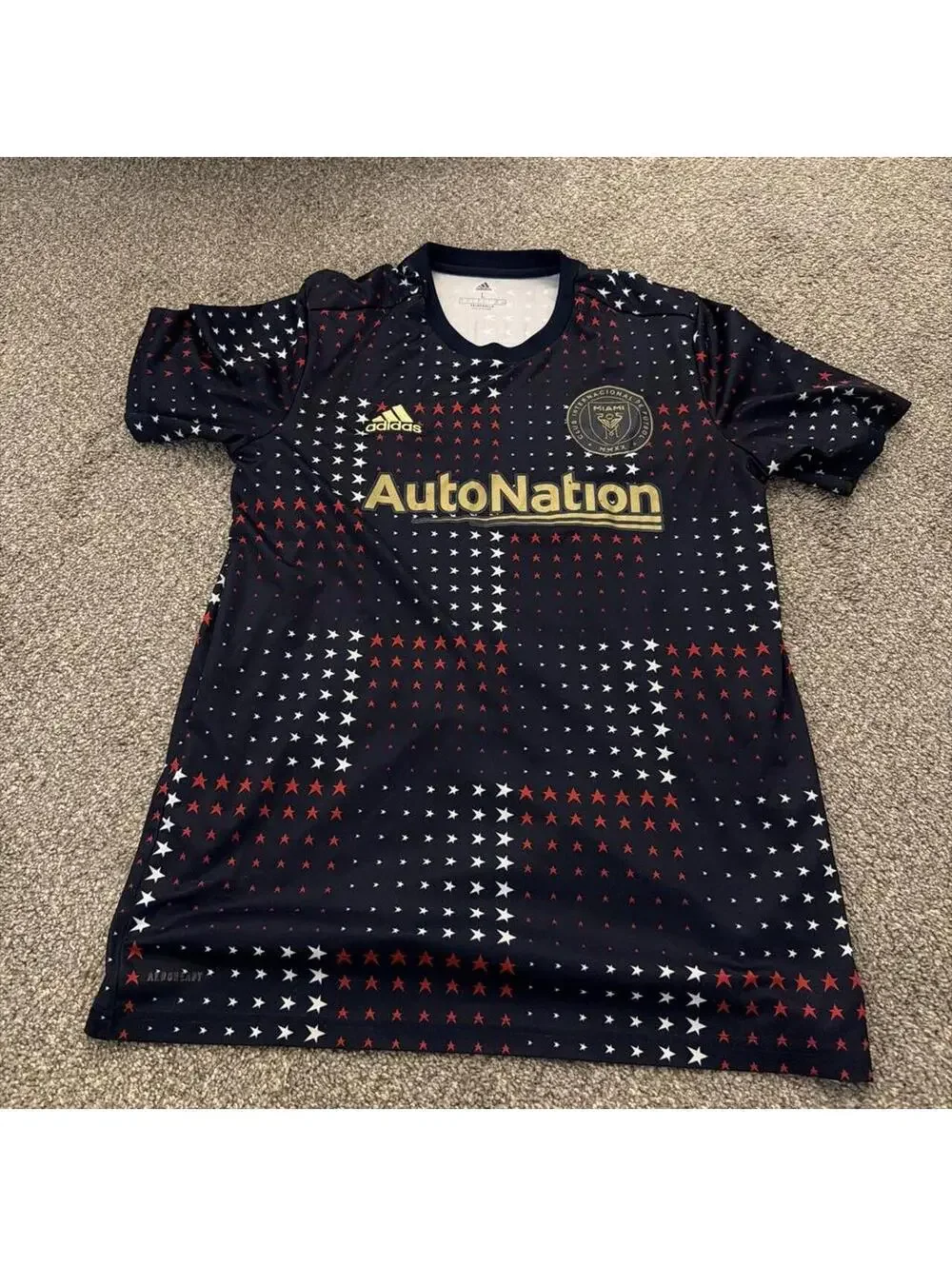 Adidas Men's Navy and Multi Tshirt
